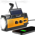 14800mWh Solar Emergency Radio & Power Bank – Hand Crank, SOS Alarm & Flashlight