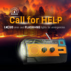14800mWh Solar Emergency Radio & Power Bank – Hand Crank, SOS Alarm & Flashlight