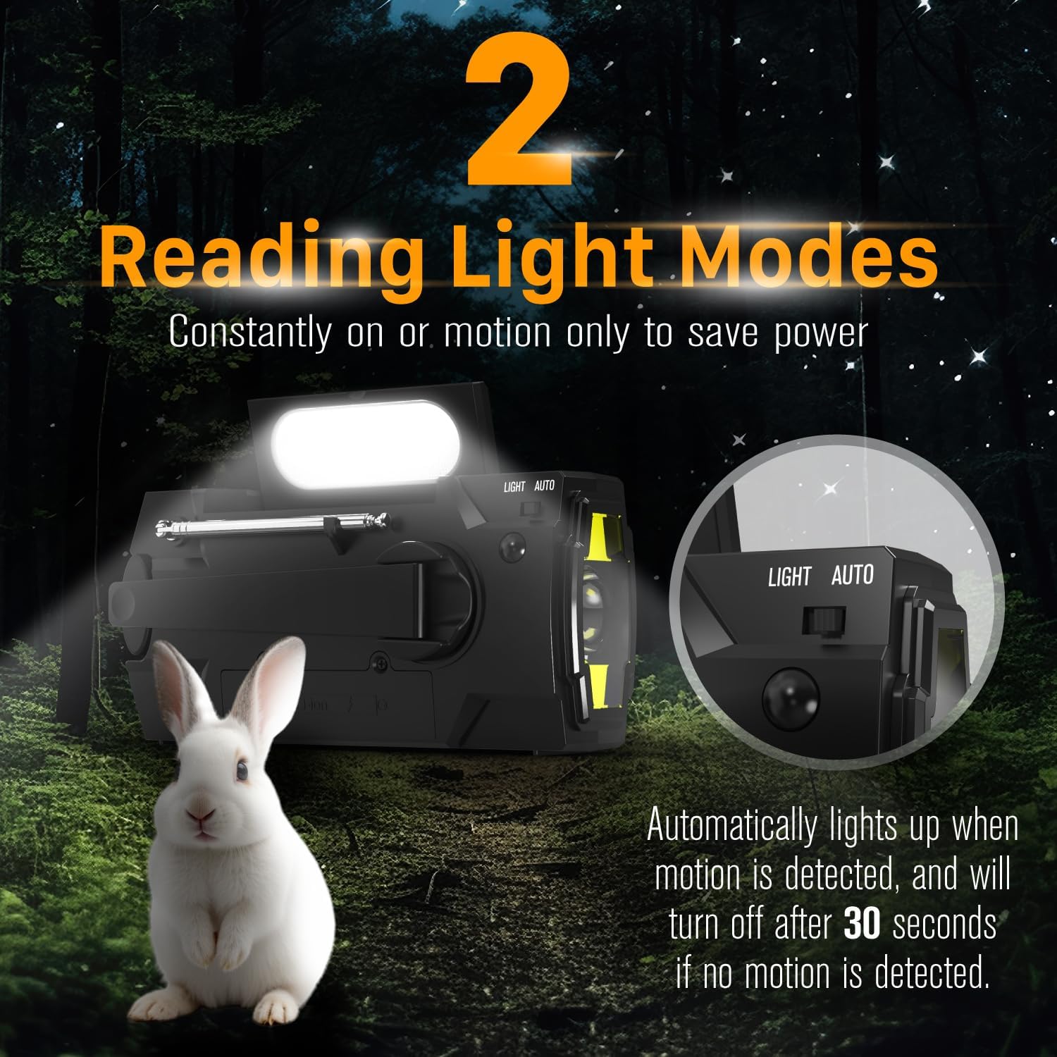 14800mWh Solar Emergency Radio & Power Bank – Hand Crank, SOS Alarm & Flashlight