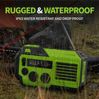 19240mWh Solar Emergency Radio & Power Bank – Hand Crank, SOS Alarm & Flashlight